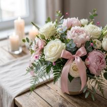 gjenstander Blomsternåler med perlehode, rosa, Ø4 mm, 40 mm, 150 stk.