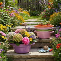 gjenstander Dekorativ bolle i metall, 4 vårfarger, Ø17 cm, 4 stk.