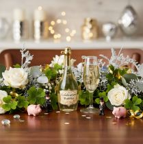 gjenstander Anhengsett med champagneflaske og champagneglass, juletrepynt, 14 cm, 2 stk.