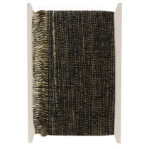 gjenstander Svart og gullfrynset kant 4 cm x 25 m - Ideell for kransdekorasjon, sørgebånd og vintage tilbehør