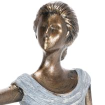 gjenstander Figur Kvinne Fugl Kunstnerisk designet dekorativ skulptur for tidløs design 41 cm