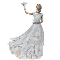 gjenstander Figur Kvinne Fugl Kunstnerisk designet dekorativ skulptur for tidløs design 41 cm