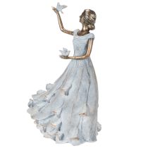 gjenstander Figur Kvinne Fugl Kunstnerisk designet dekorativ skulptur for tidløs design 41 cm