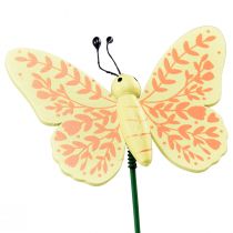 gjenstander Vårdekorasjon blomsterplugger tre dekorative sommerfugler 24,5cm 16stk