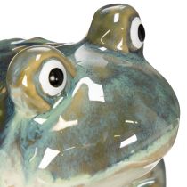 gjenstander Froskefigur, sommerdekorasjon laget av keramikk for hjem og balkong, 12 cm