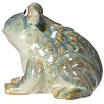 gjenstander Froskefigur, sommerdekorasjon laget av keramikk for hjem og balkong, 12 cm