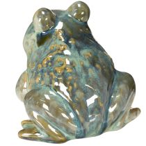 gjenstander Froskefigur, sommerdekorasjon laget av keramikk for hjem og balkong, 12 cm