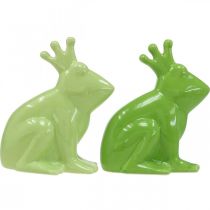 gjenstander Dekorativ froskekeramikk, froskeprinspar sommerdekorasjon 13×8×16cm 2stk