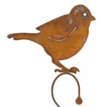 Dekorativ fugl laget av metall, mathenger, hagedekor rustfritt stål L38cm