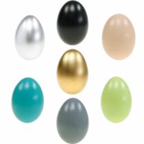 Gåsegg blåst egg Påskedekorasjon forskjellige farger 12stk