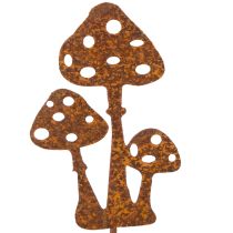 gjenstander Hagepinne, forvitret stål, dekorativ pinne til fluesopp, 10 cm, 6 stk.