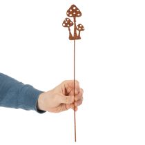 gjenstander Hagepinne, forvitret stål, dekorativ pinne til fluesopp, 10 cm, 6 stk.