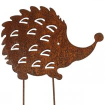 gjenstander Hage stake pinnsvin rust patina dekorativ bed stake 20cm
