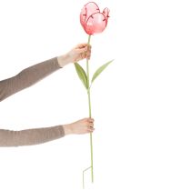 gjenstander Glass tulipanhagepike - Vakker dekorasjon for hage og balkong, 94 cm