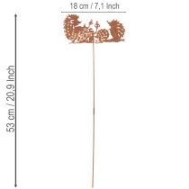 gjenstander Hagepinnemotiv med rustdekorasjon for sommer og høst 53 cm