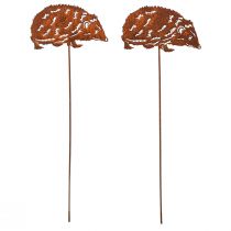 gjenstander Hage Stake Pinnsvin Metall Rust Høst 15x8cm 4 Stk