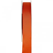 Gave- og dekorasjonsbånd Oransje silkebånd 25mm 50m