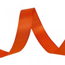 Gave- og dekorasjonsbånd Oransje silkebånd 25mm 50m