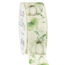 gjenstander Gavebånd gresskarbånd høstgrønt 40mm 15m