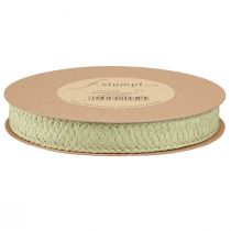 gjenstander Gavebånd Papir Grønt flettet bånd 20mm 10m