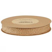 gjenstander Gavebånd papir flettet naturpapir bånd 20mm 10m