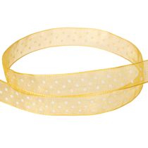 gjenstander Prikkete gavebånd, perfekt finish for gavepakker og gaveesker, 1,5 cm bredt, 20 m langt