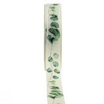 gjenstander Gavebånd eukalyptus pyntebånd grønt 25mm 20m