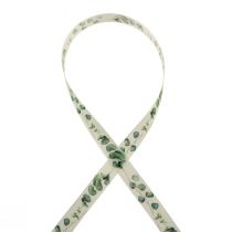 gjenstander Gavebånd eukalyptus pyntebånd grønt 25mm 20m