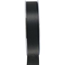 gjenstander Gavebånd svart sørgeblomst dekorativt bånd 25mm 50m