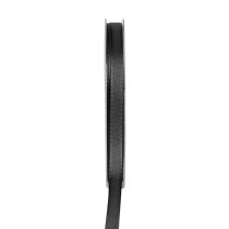 Gavebånd svart sørgeblomst dekorativt bånd 8mm 50m