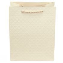 gjenstander Gavepose papir gavepose krem 18×10×23cm 1 stk