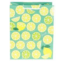 gjenstander Gavepose papir sitronpose med håndtak 18×10×23cm 2stk