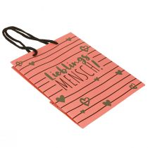 gjenstander Gavepose med hjerter “Favorittperson” papir 18×10×23cm 2stk