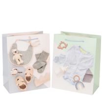 gjenstander Gavepose til babygutt - Ideell for babygaver ved fødsel - 23 cm - 2 stk.