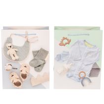gjenstander Gavepose til babygutt - Ideell for babygaver ved fødsel - 23 cm - 2 stk.
