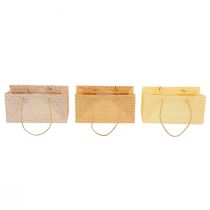 gjenstander Gaveposer vevd papir vanilje oransje rosa 20×10×10cm 6stk