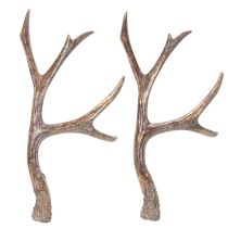 gjenstander Kunstige dekorative gevir, rustikk julepynt, 29 cm, 2 stk.