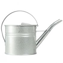 gjenstander Vintage dekorativ vannkanne, metall, sølv, 1,25 l blomsterpotte