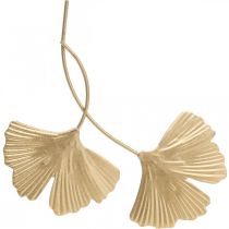 gjenstander Ginkgo leaf metall deco golden deco plug 14cm 12stk