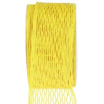 Nettape, ruteteip, dekortape, gul, trådforsterket, 50 mm, 10 m