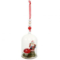 gjenstander Julepynt glassklokke til oppheng 10cm