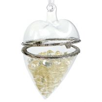 gjenstander Glasshjerte til fylling av opphengsdekorasjon 7 cm x 10 cm klart 2 stk.