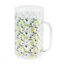 gjenstander Glasskanne sitroner og oliven dekorativ kanne glass H17cm
