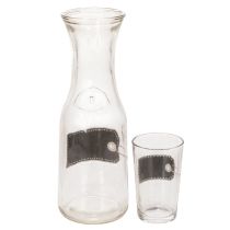 gjenstander Glasskaraffel H27 cm med 4 glass H11 cm