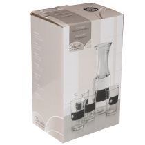 gjenstander Glasskaraffel H27 cm med 4 glass H11 cm