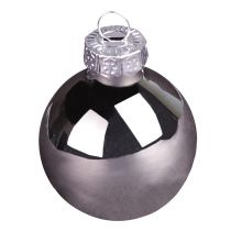gjenstander Glasskuler tre Julesølv aprikos Ø4cm 24 stk
