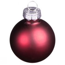 gjenstander Glasskuler Jul i Bordeaux mix Ø3cm 22 stk