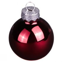 gjenstander Glasskuler Jul i Bordeaux mix Ø3cm 22 stk