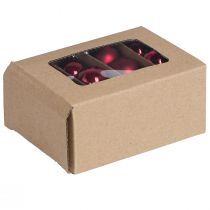 gjenstander Glasskuler Jul i Bordeaux mix Ø3cm 22 stk