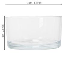 gjenstander Klar glassbolle, liten bolle for allsidig glassdekorasjon, blomster, sukkulenter og lys, 13 cm